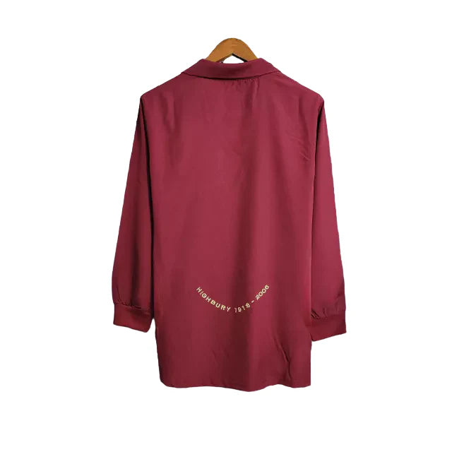 Camisa Arsenal I 2005/2006 Manga Longa - Retrô - Vinho