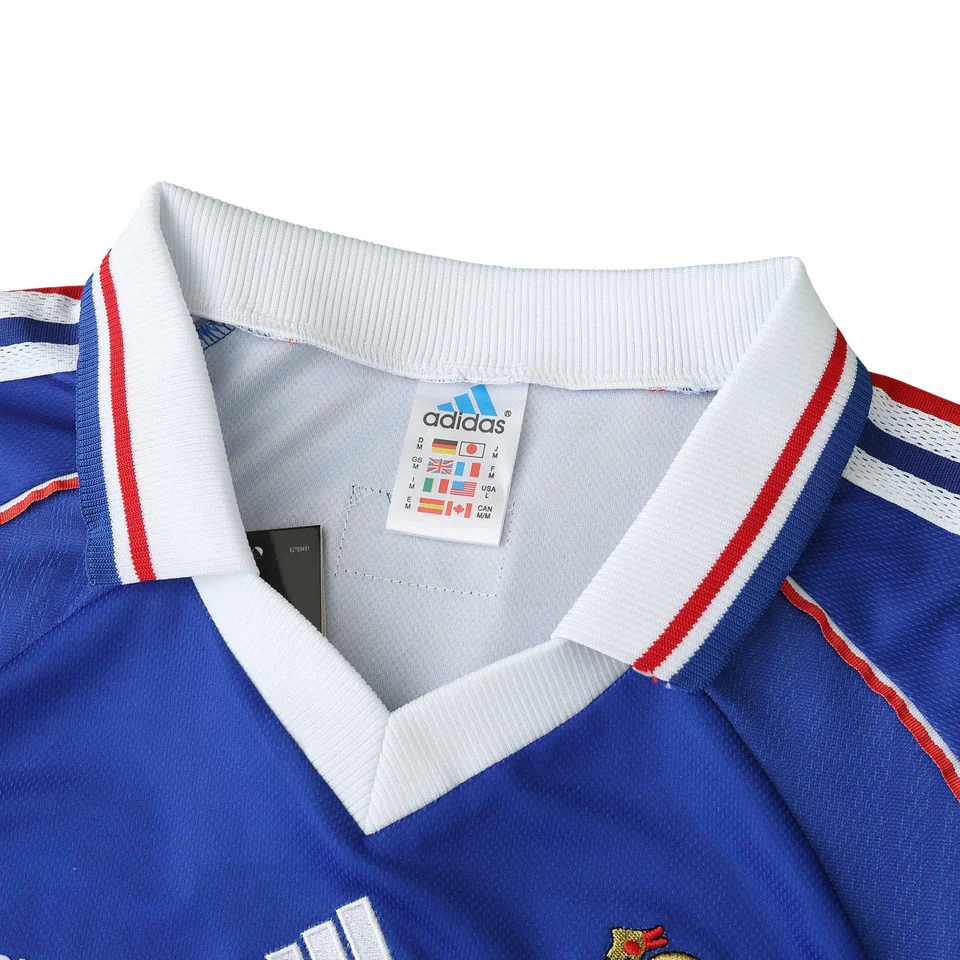 Camisa França I 1998 Adidas - Azul - Retrô