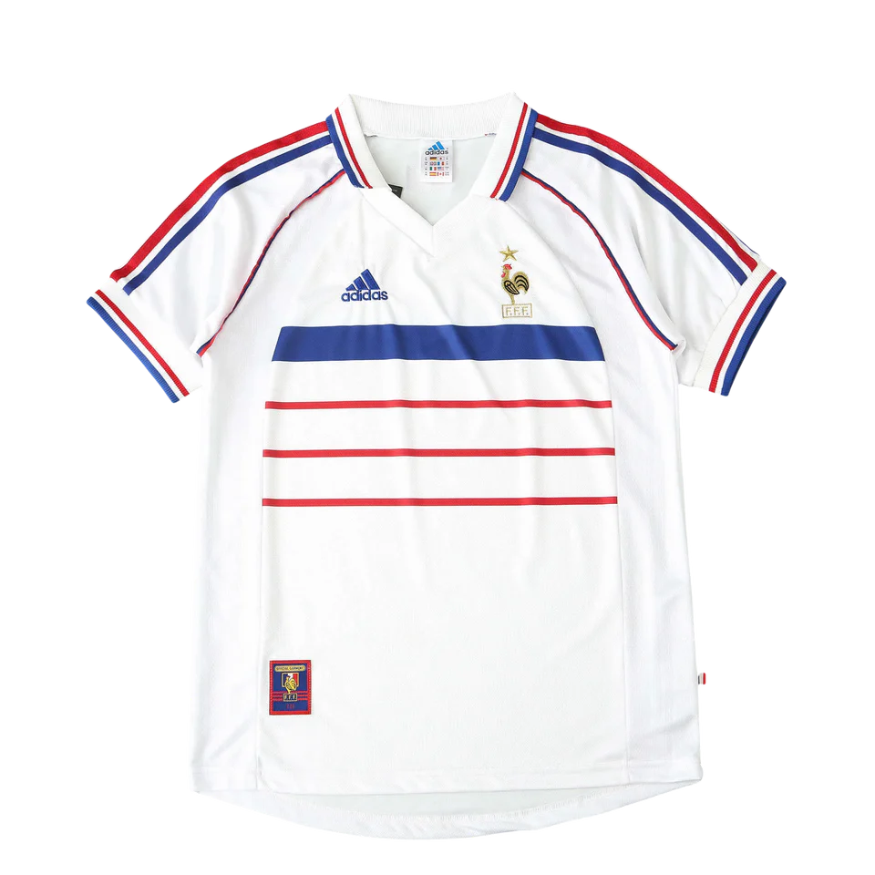 Camisa França II 1998 Adidas - Branca - Retrô