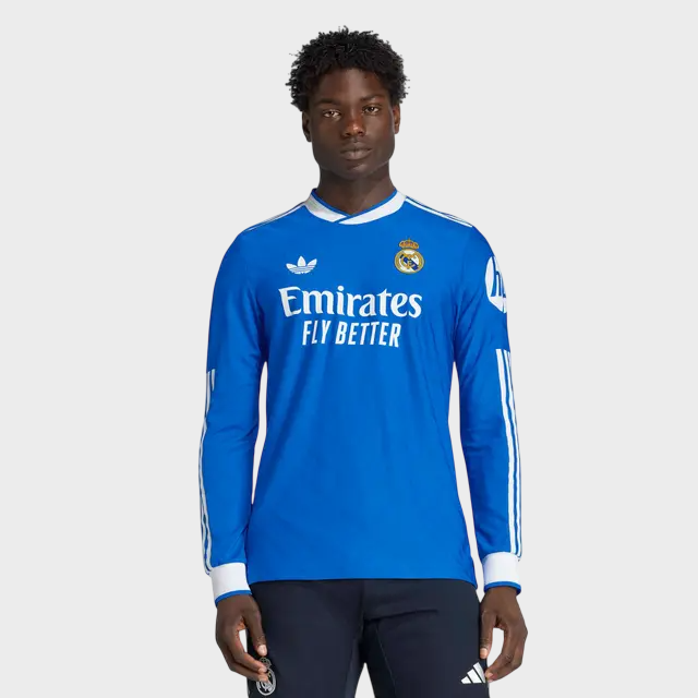 Camisa Real Madrid III Manga Longa 25/26 Torcedor Adidas - Azul