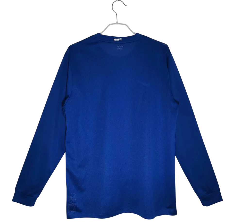 Camisa Manchester United III 2008/2009 Manga Longa - Retrô - Azul