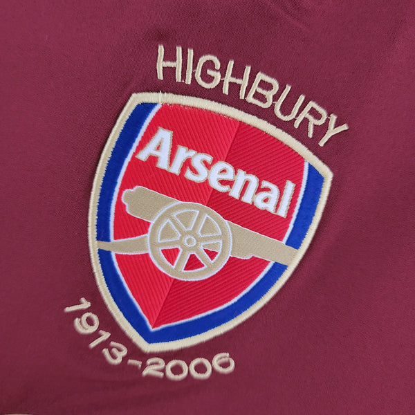 Camisa Arsenal I 2005/2006 Manga Longa - Retrô - Vinho