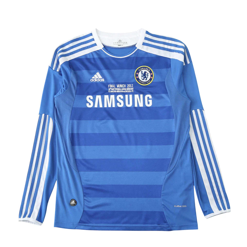 Camisa Chelsea I Manga Longa 2011/2012 Adidas - Azul - Retrô