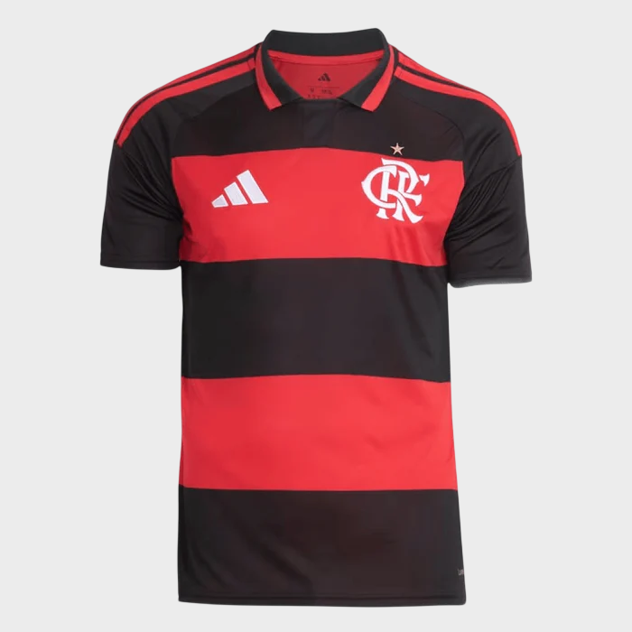 Camisa Flamengo I 26/27 - Torcedor Adidas Masculina - Vermelha e Preta
