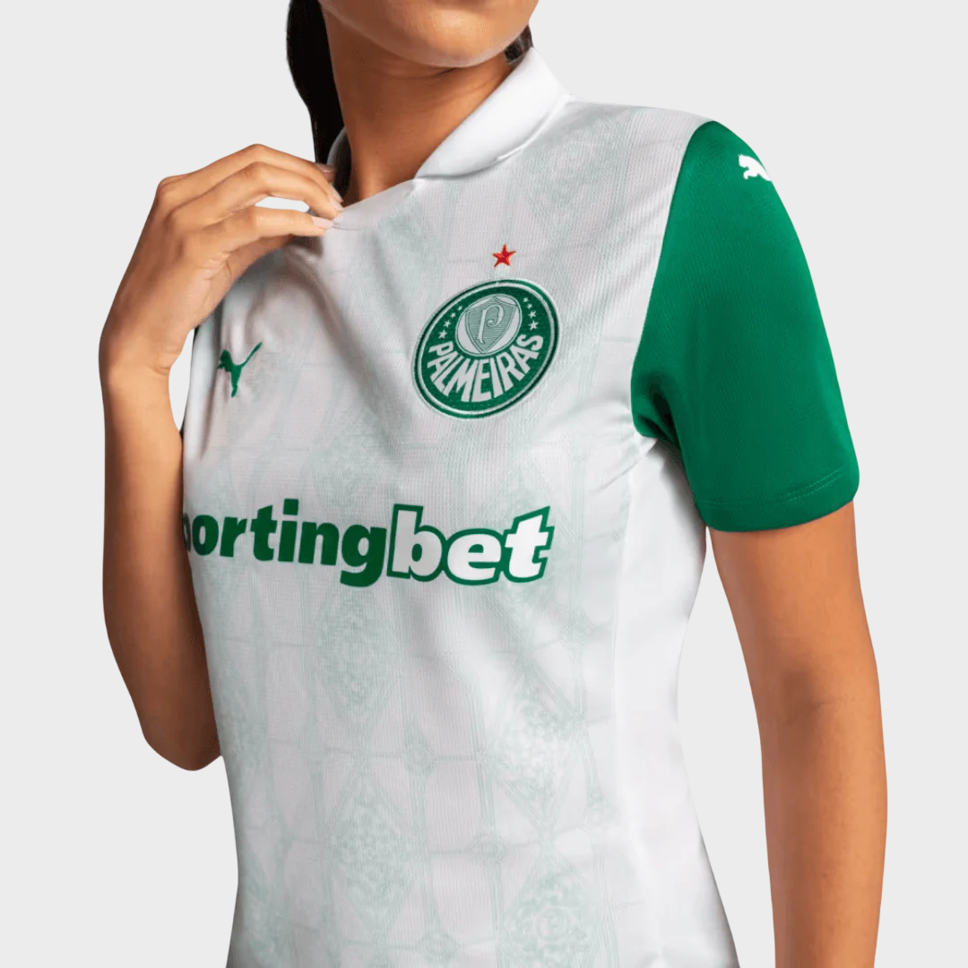 Camisa Palmeiras Feminina II 25/26 - Torcedor Puma - Branca