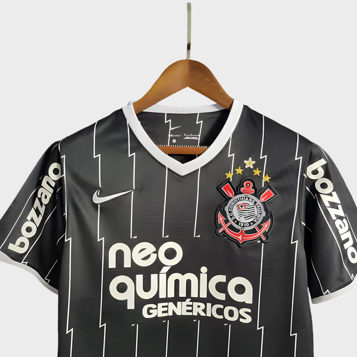 Camisa Corinthians II 2011 Retrô - Preta e Branca
