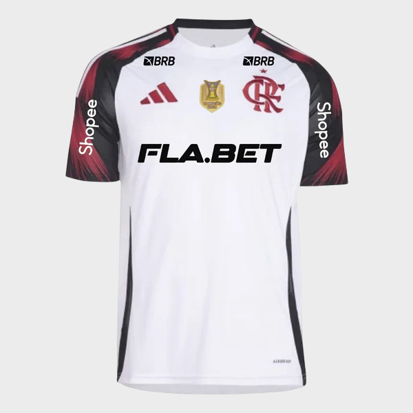 Camisa Flamengo II 25/26 + Patrocínios - Branca