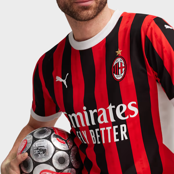 Camisa AC Milan I 24/25 - Torcedor Puma Masculina - Vermelho