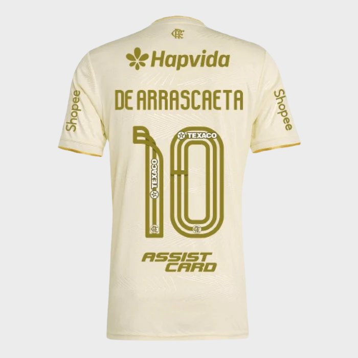 Camisa Flamengo III 25/26 - Torcedor + Patrocínios - Dourada