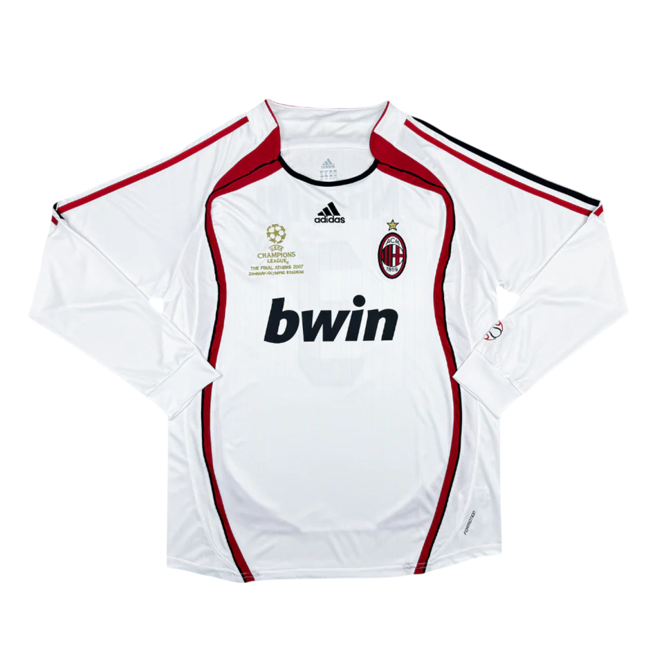 Camisa Milan II 2006/2007 Manga Longa - Retrô - Branca