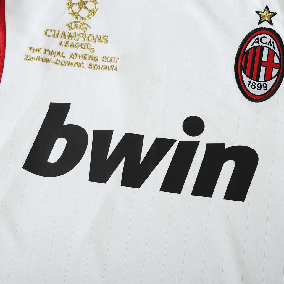 Camisa Milan II 2006/2007 Manga Longa - Retrô - Branca