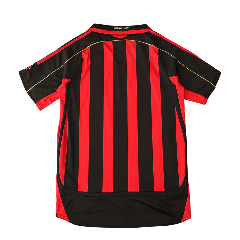 Camisa Milan I 2006/2007 Adidas Torcedor - Vermelha e Preto - Retrô