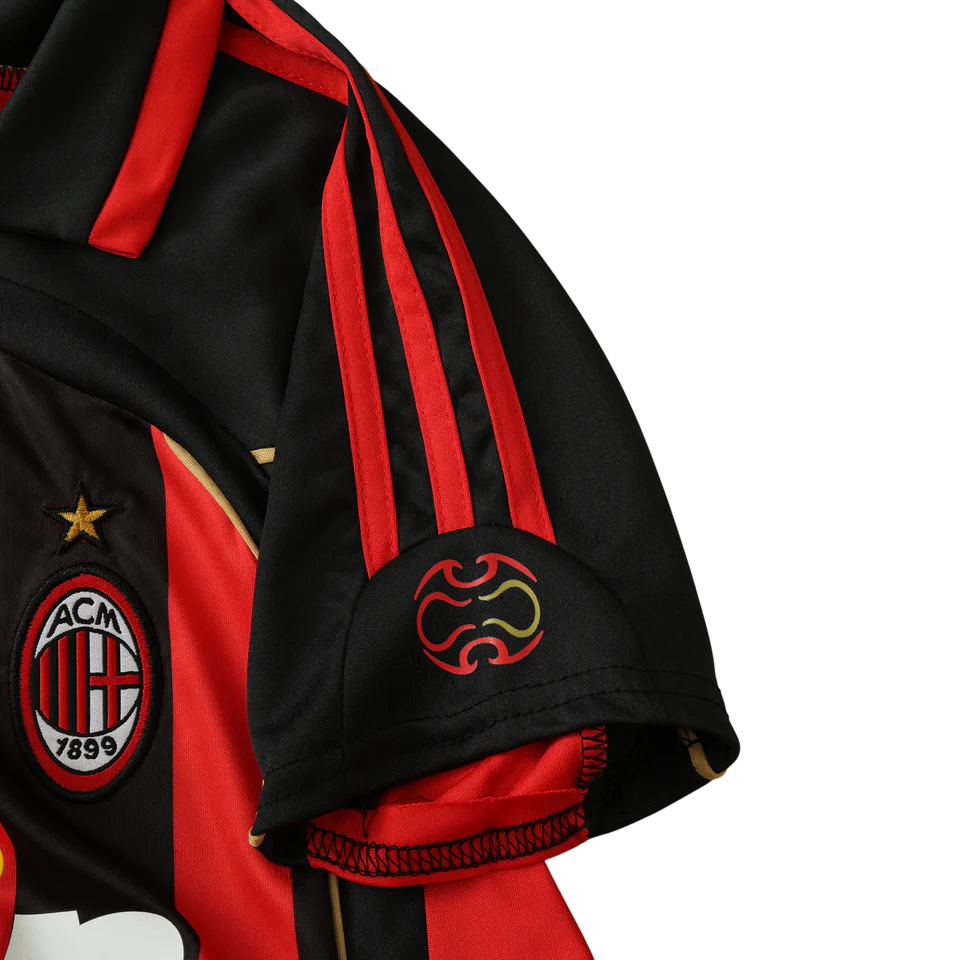 Camisa Milan I 2006/2007 Adidas Torcedor - Vermelha e Preto - Retrô