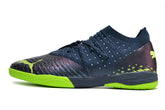 Chuteira Futsal Puma Future Z 1.3 IC Azul e Verde "Fatest Pack"