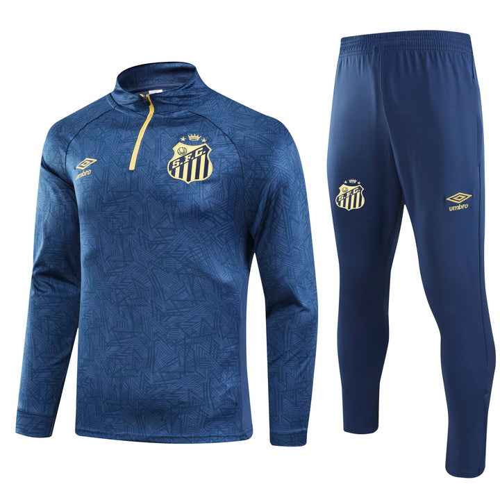 Conjunto Agasalho Treino Santos 24/25 - Azul Marinho