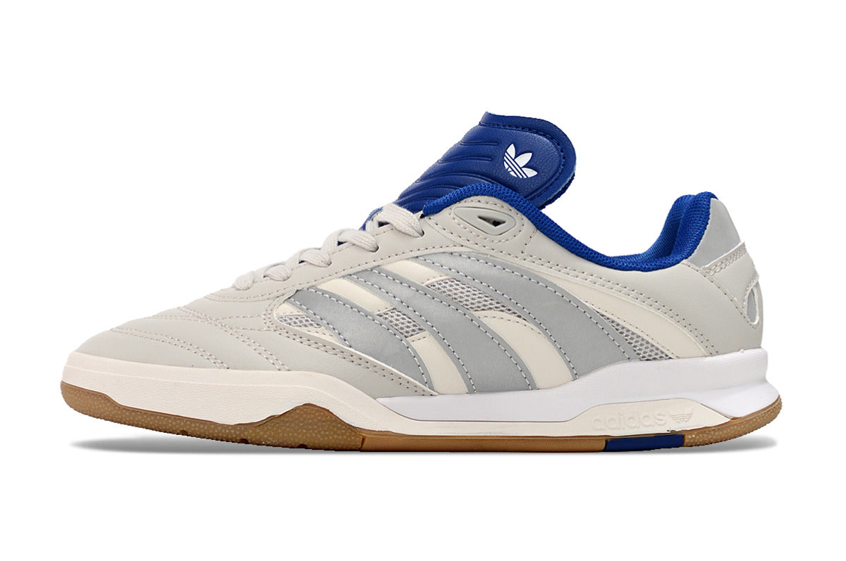 Chuteira Futsal Adidas Copa Mundial IC Bege, Azul e Cinza