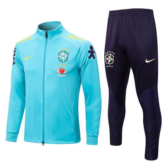 Conjunto Agasalho Treino Brasil 24/25 - Azul Claro