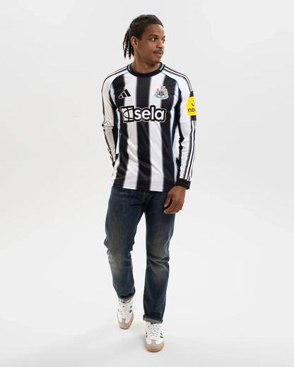 Camisa Newcastle I Manga Longa 25/26 - Torcedor - Adidas - Branca e Preta