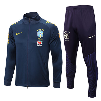 Conjunto Agasalho Treino Brasil 24/25 - Azul Marinho