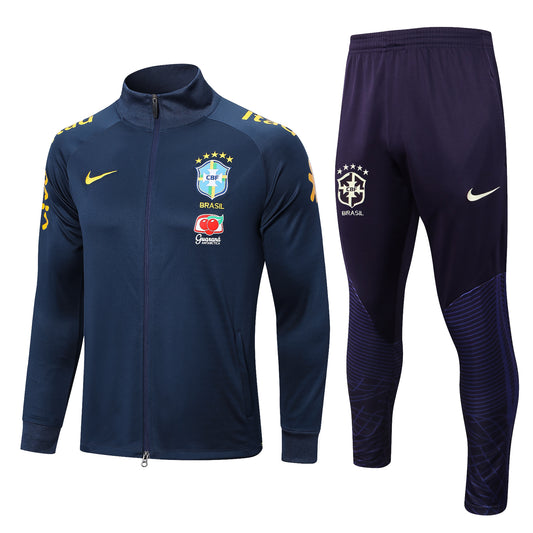 Conjunto Agasalho Treino Brasil 24/25 - Azul Marinho