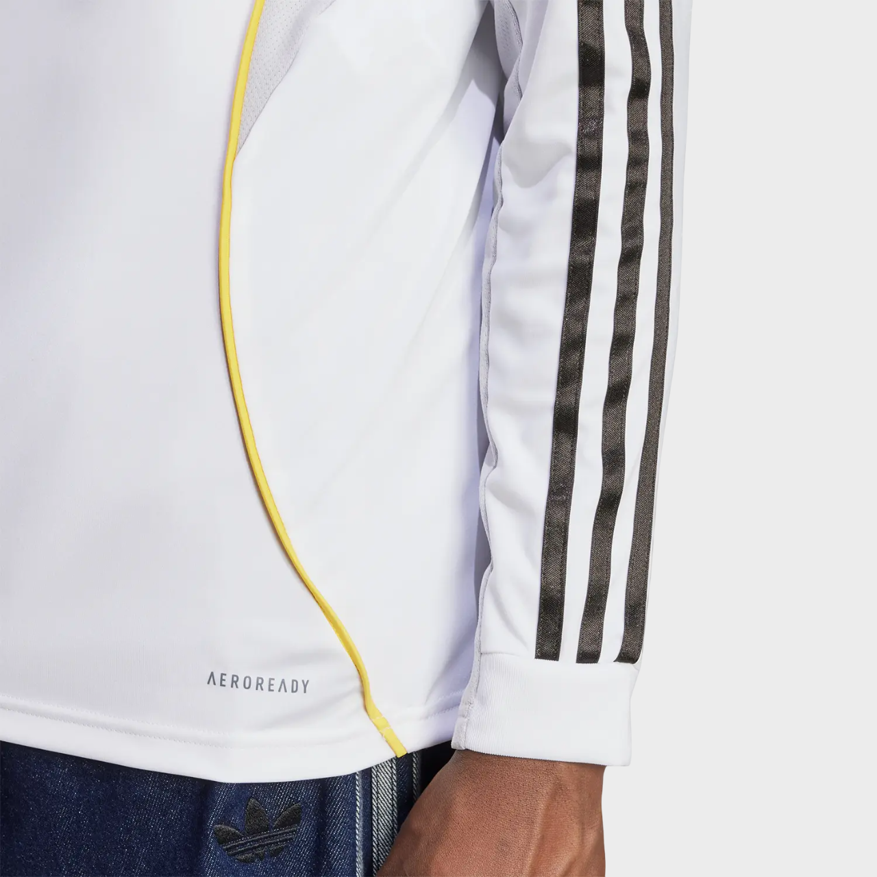 Camisa Real Madrid I Manga Longa 25/26 Torcedor Adidas - Branca