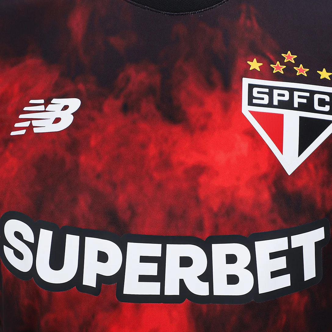 Camisa São Paulo Feminina III 24/25 - Preta e Vermelha