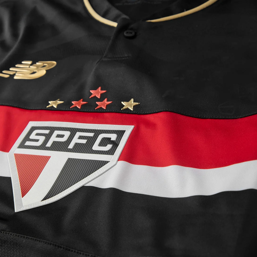 Camisa São Paulo III Manga Longa Comemorativa 25/26 - Preta [PRÉ-VENDA]