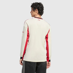 Camisa Liverpool II Manga Longa 25/26 - Torcedor Nike Masculina - Bege [PRÉ-VENDA]