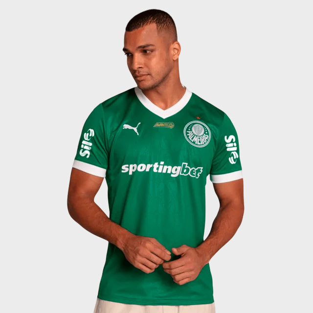 Camisa Palmeiras I 25/26 - Torcedor Puma Masculina - Verde + Patrocínios