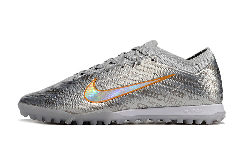 Chuteira Society Nike Air Zoom Mercurial Vapor 15 Elite TF Prata "Anniversary 25 Years Pack"