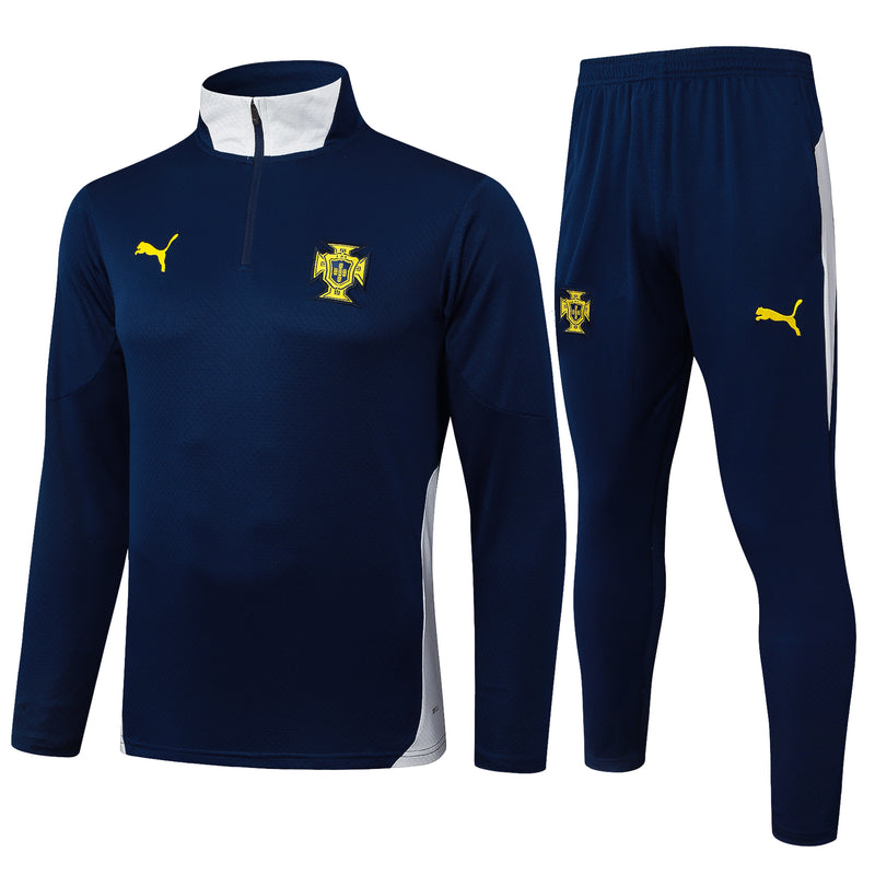 Conjunto Agasalho Treino Portugal 25/26 - Azul Marinho