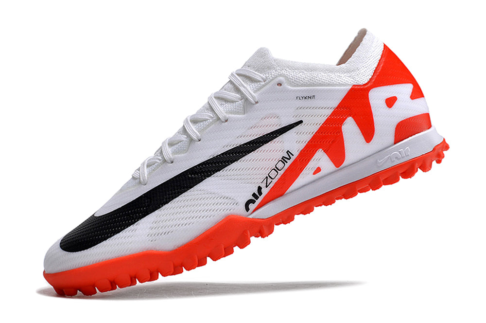 Chuteira Society Nike Air Zoom Mercurial Vapor 15 Elite TF Branca e Vermelho "Ready Pack"