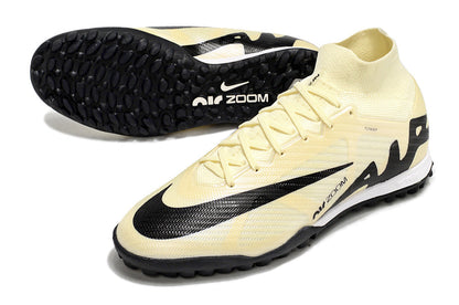 Chuteira Society Nike Air Zoom Mercurial Superfly 9 Elite TF Bege e Preta "Mad Ready Pack"