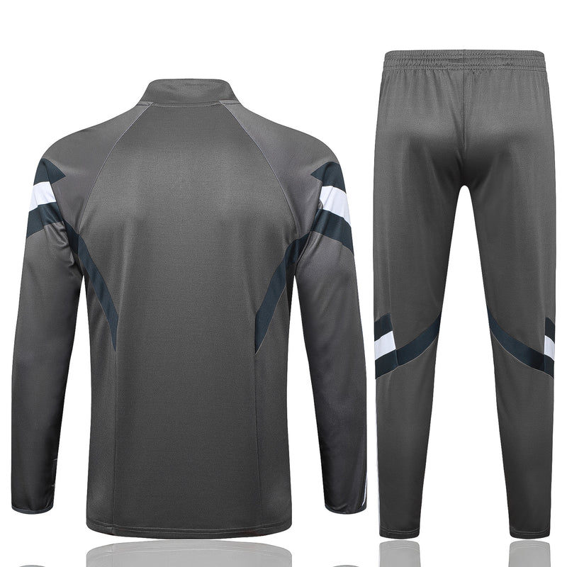 Conjunto Agasalho Treino Real Madrid 24/25 - Cinza