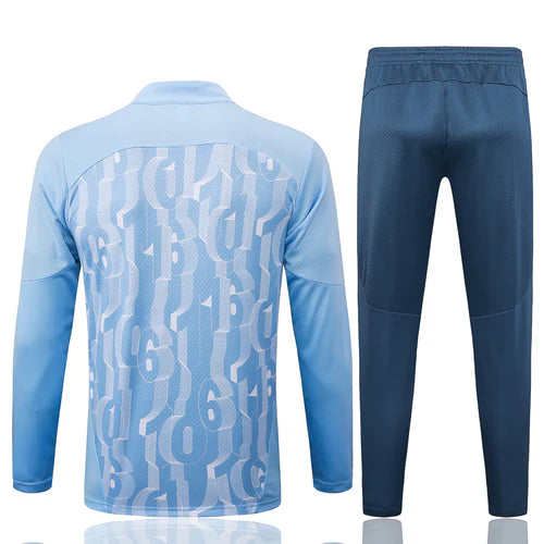 Conjunto Agasalho Treino Manchester City 24/25 - Azul