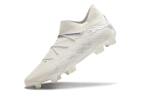 Chuteira Campo Puma Future 7 FG Branca e Prata "Eclipse Pack"