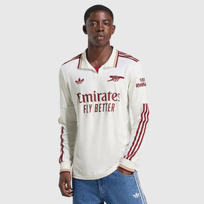 Camisa Arsenal III Manga Longa 25/26 Torcedor Adidas masculina - Off White