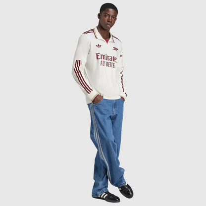 Camisa Arsenal III Manga Longa 25/26 Torcedor Adidas masculina - Off White
