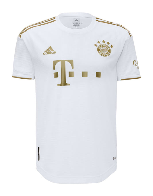 Camisa Bayern de Munique II 2022/2023 Adidas - Branca e Dourado - Retrô