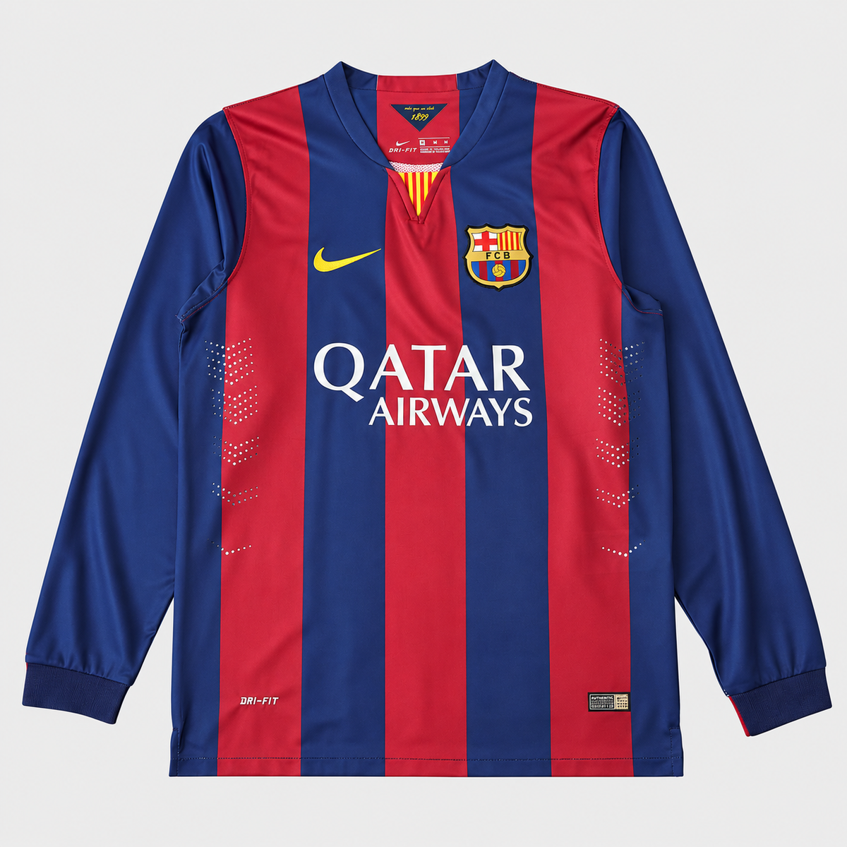 Camisa Barcelona I 2014/2015 Manga Longa Torcedor - Retrô