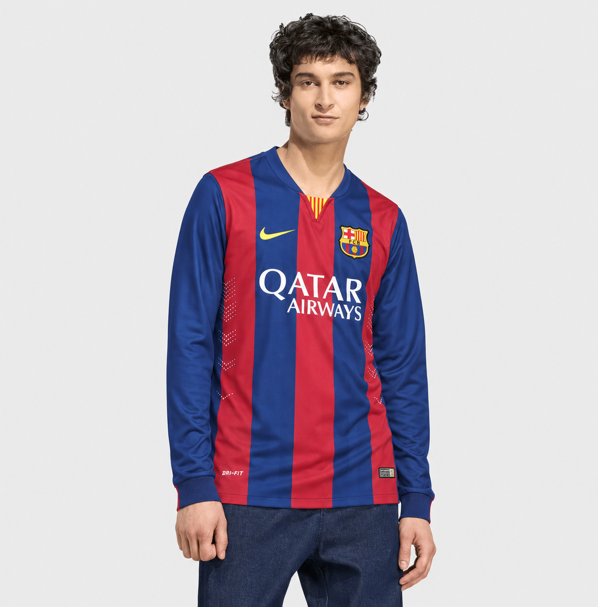 Camisa Barcelona I 2014/2015 Manga Longa Torcedor - Retrô