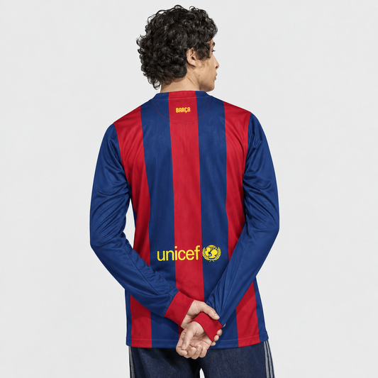 Camisa Barcelona I 2014/2015 Manga Longa Torcedor - Retrô