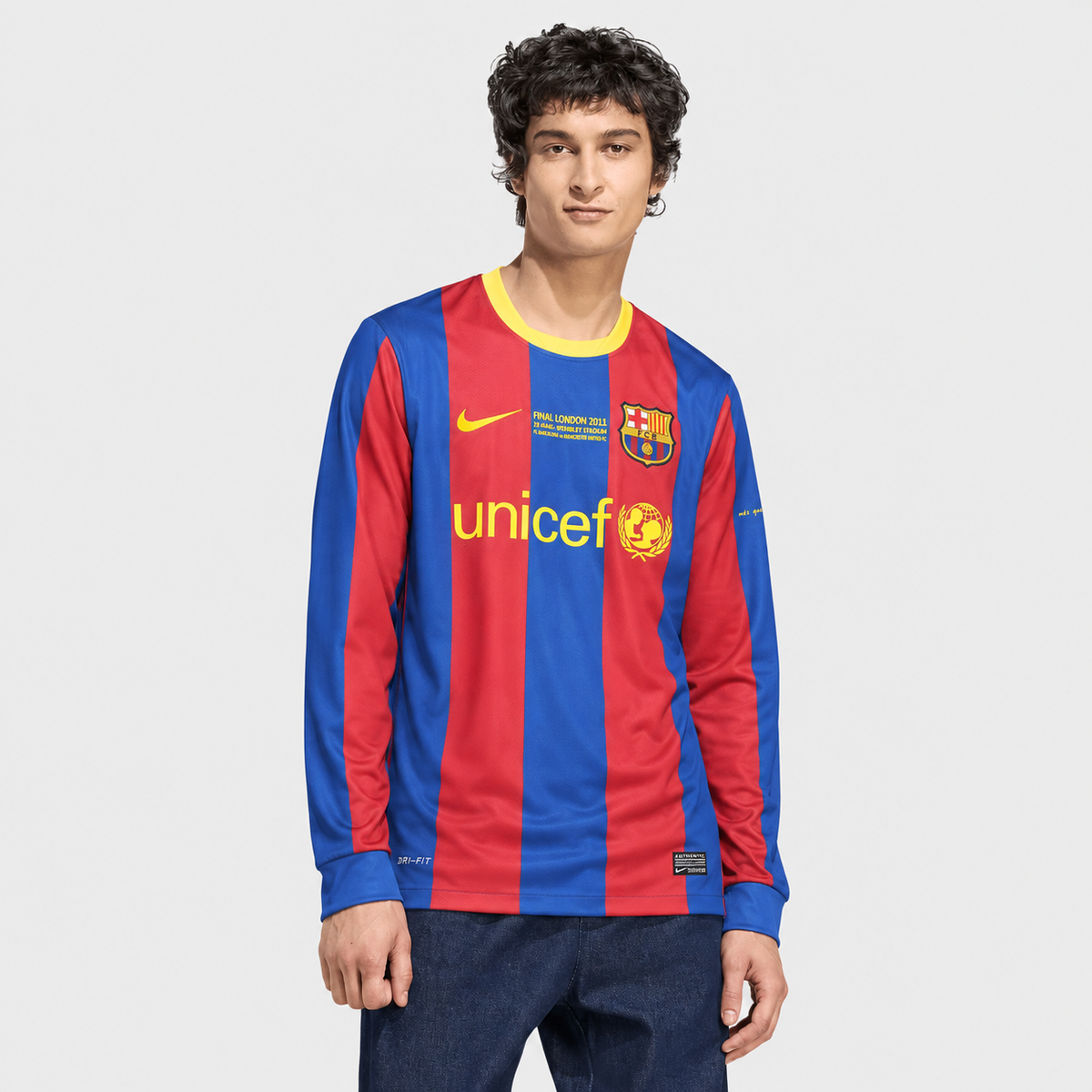 Camisa Barcelona I 2010/2011 Manga Longa - Retrô