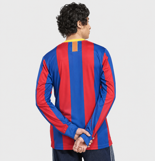 Camisa Barcelona I 2010/2011 Manga Longa - Retrô