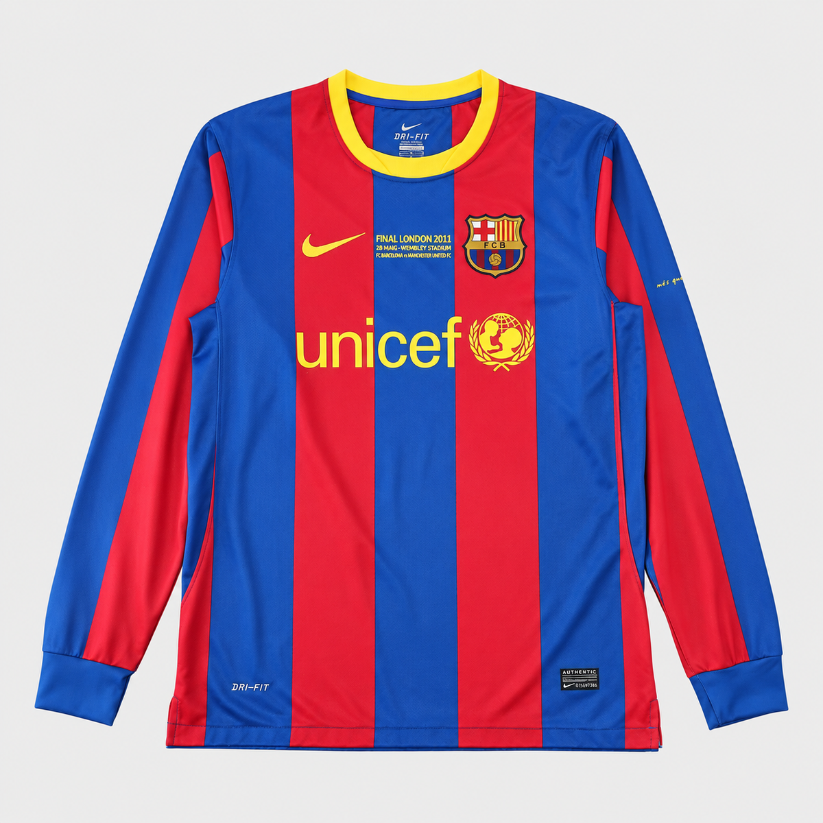 Camisa Barcelona I 2010/2011 Manga Longa - Retrô