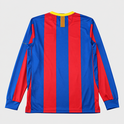 Camisa Barcelona I 2010/2011 Manga Longa - Retrô