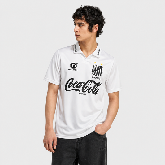 Camisa Santos I 1993/1994 Retrô - Branca - Coca-Cola