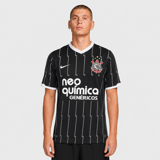 Camisa Corinthians II 2011 Retrô - Preta e Branca