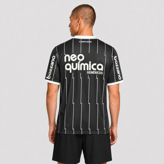 Camisa Corinthians II 2011 Retrô - Preta e Branca