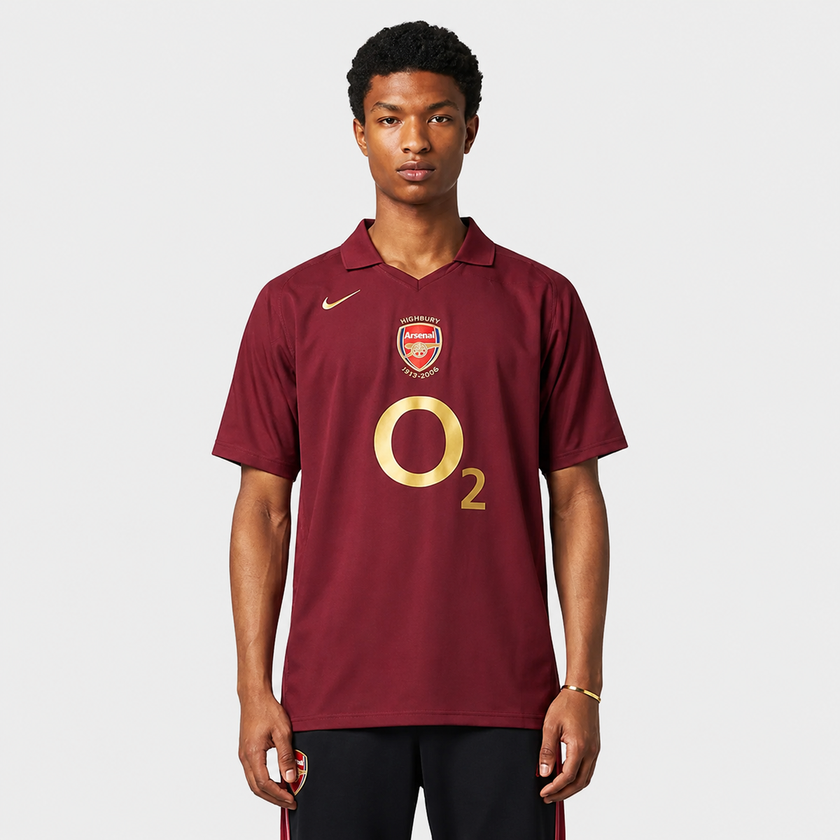Camisa Arsenal I 2005/2006 - Vinho - Retrô
